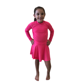 Blusa Praia Marujos & Sereias manga longa Liso com Protecao Rosa