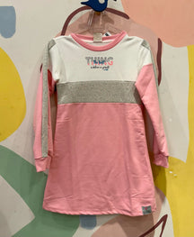 Vestido Manga Longa menina Moletinho The Best Rosa