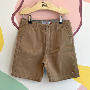Bermuda Reserva Infantil Menino Casual Sarja Caqui