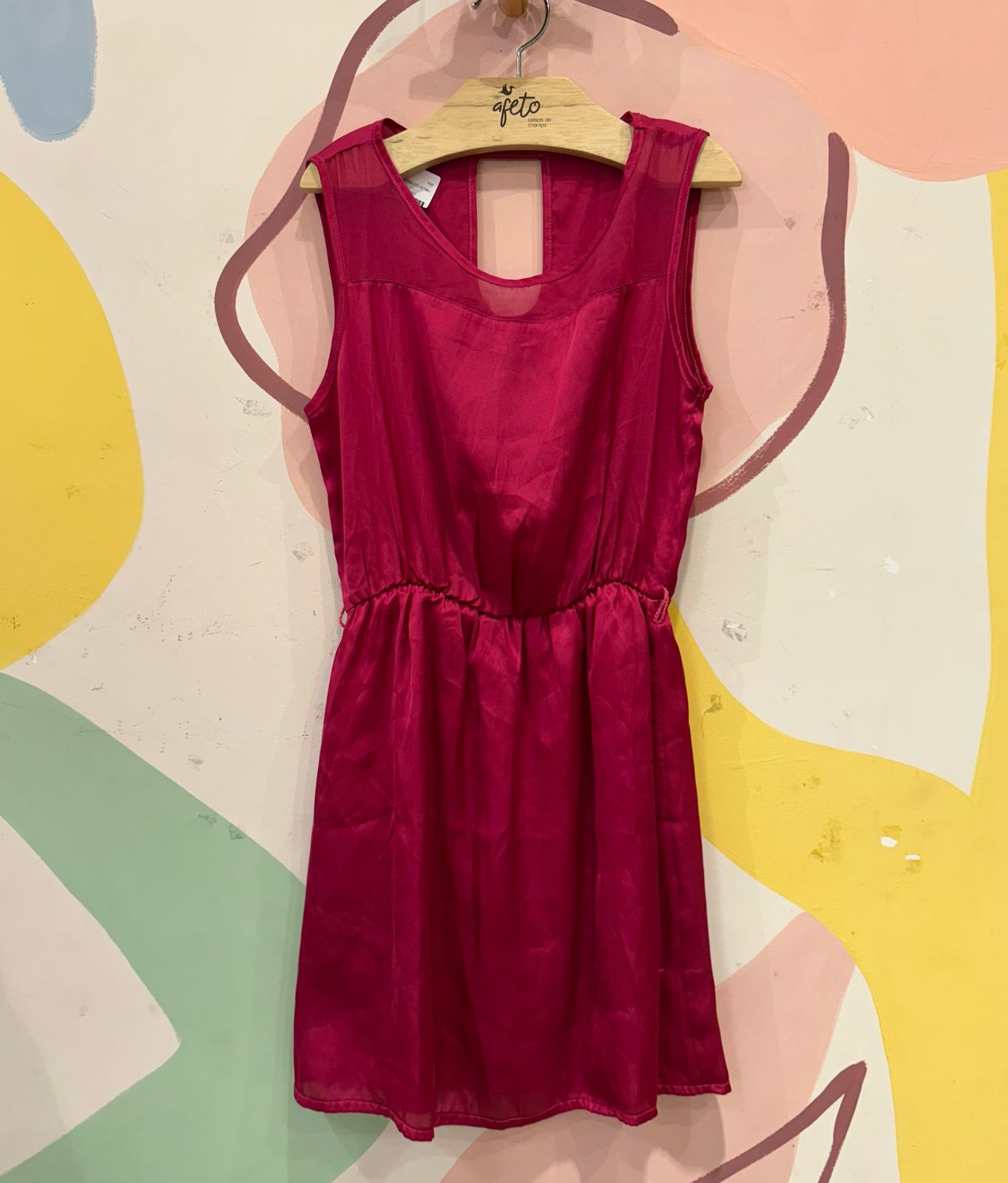 Vestido Regata menina Colcci Cetim Pink