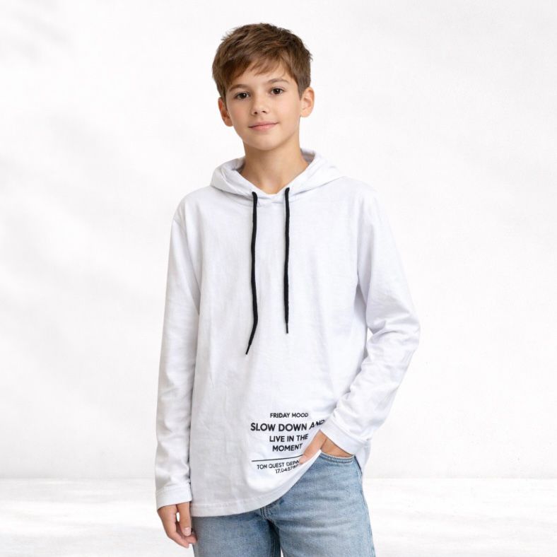 Blusa Manga Longa menino com Touca Slow