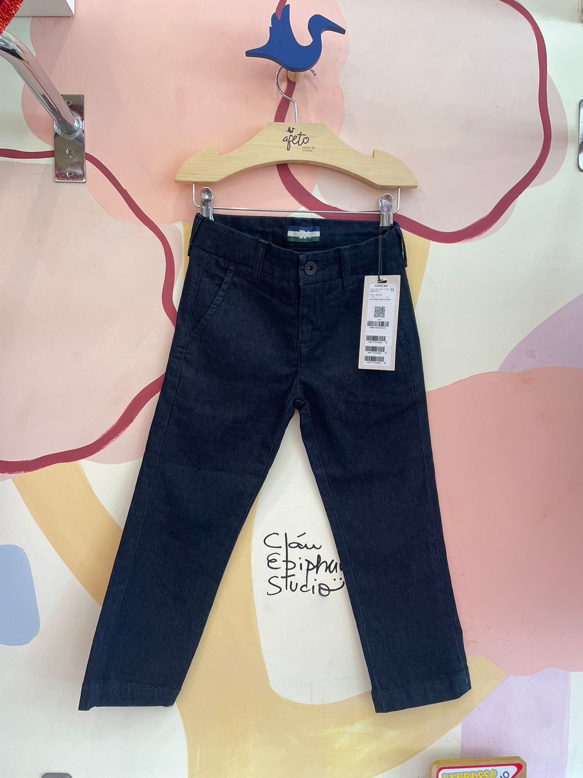 Calça menino Alfaiataria Jeans Escuro