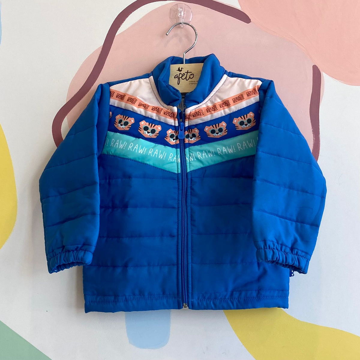 Jaqueta Alphabeto Menino Infantil Puffer Tigrinho