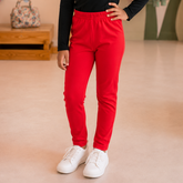 Calça Legging Infantil Menina Vermelha
