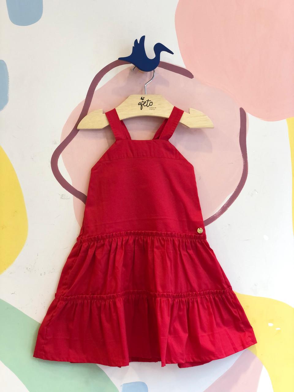 Vestido regata menina You+ME 3 Marias Vermelho
