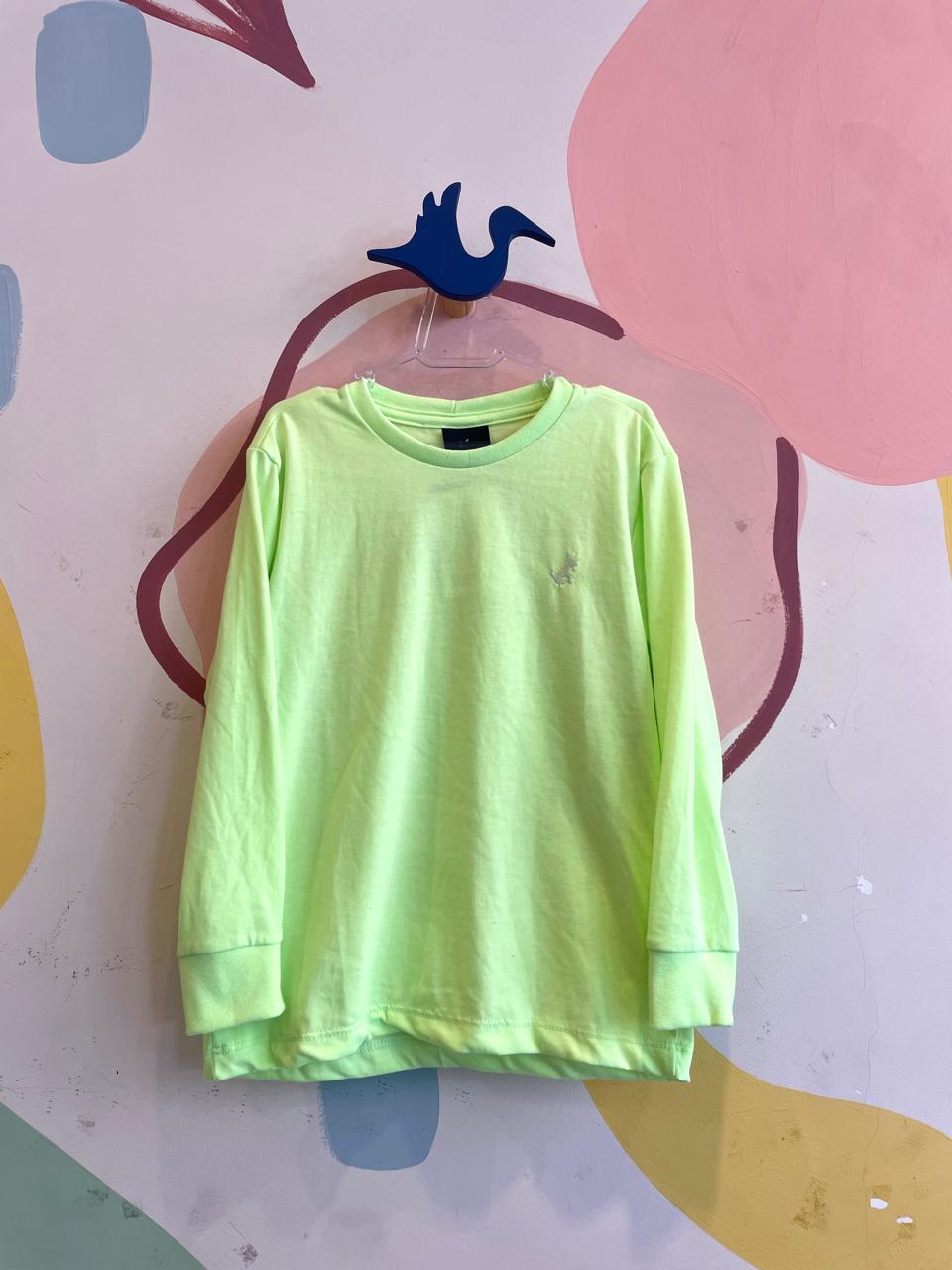 Blusa Manga Longa menino Lisa Neon LP