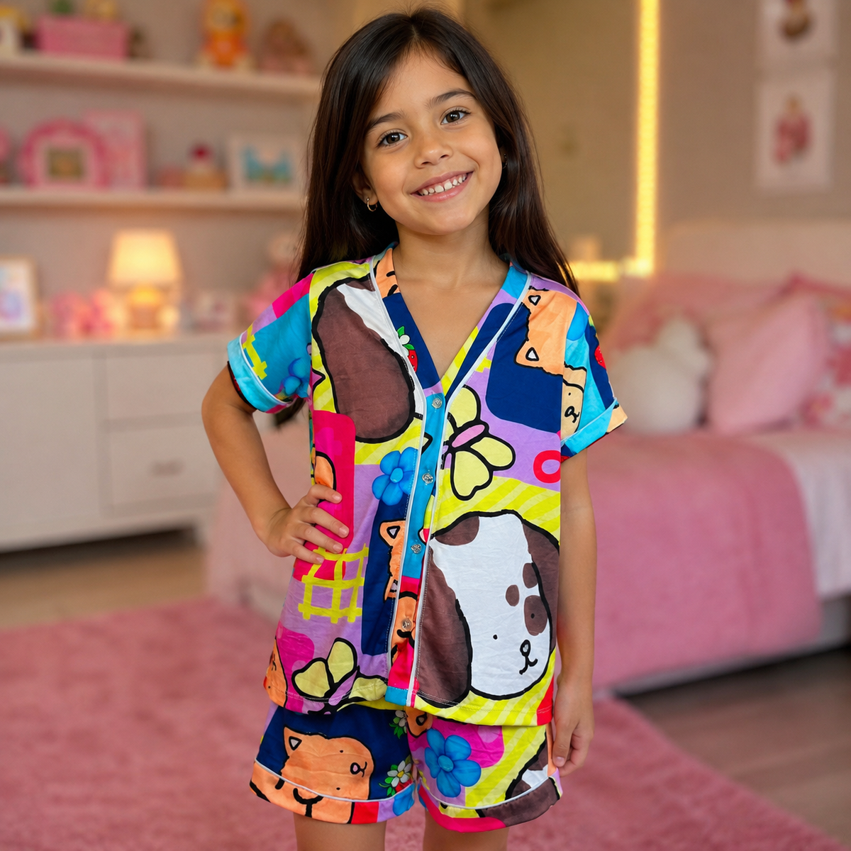 Pijama Americano Bobbie Goods Infantil Menina Colorido