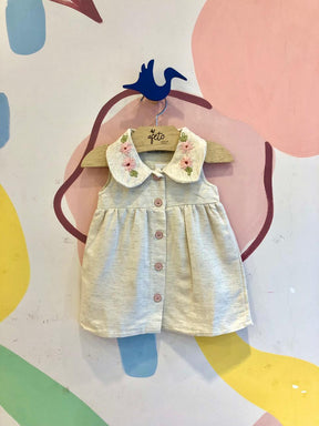 Vestido regata menina Ale Kids Linho Gola