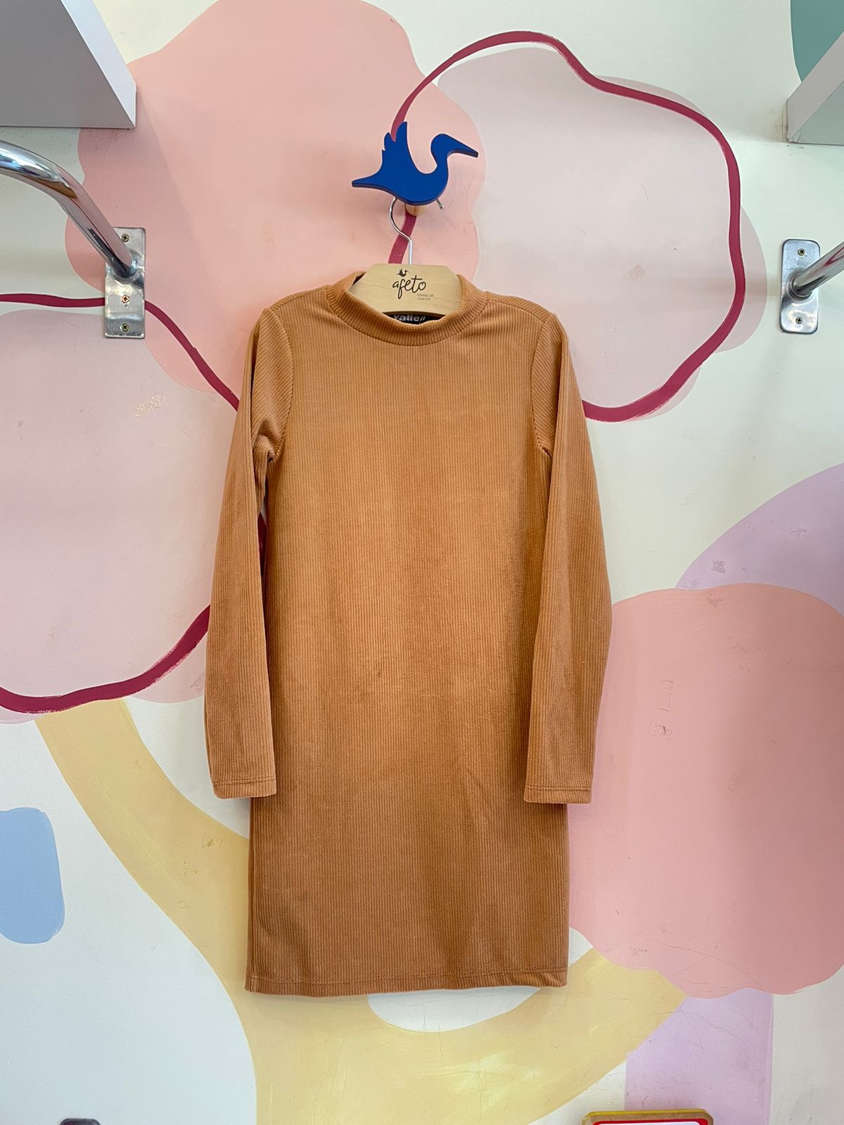 Vestido Manga Longa menina Veludo Cotele