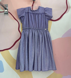 Vestido Manga Curta Malagah Infantil Fem Lurex