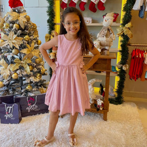 Vestido Regata Malagah Infantil Fem Lurex Laco Duplo