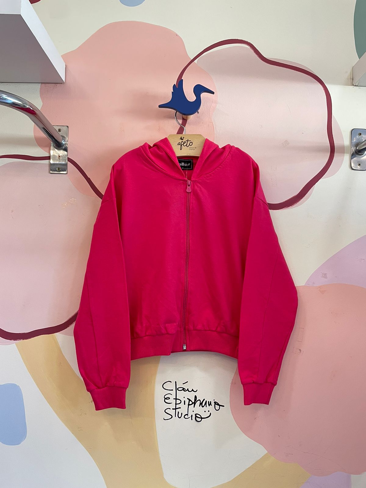 Jaqueta Manga Longa menina moletinho Capuz Vallen