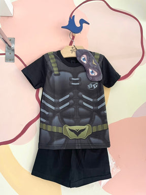 Pijama Manga Curta Shorts Bograntex Infantil menino com Tapa Olho Heroi