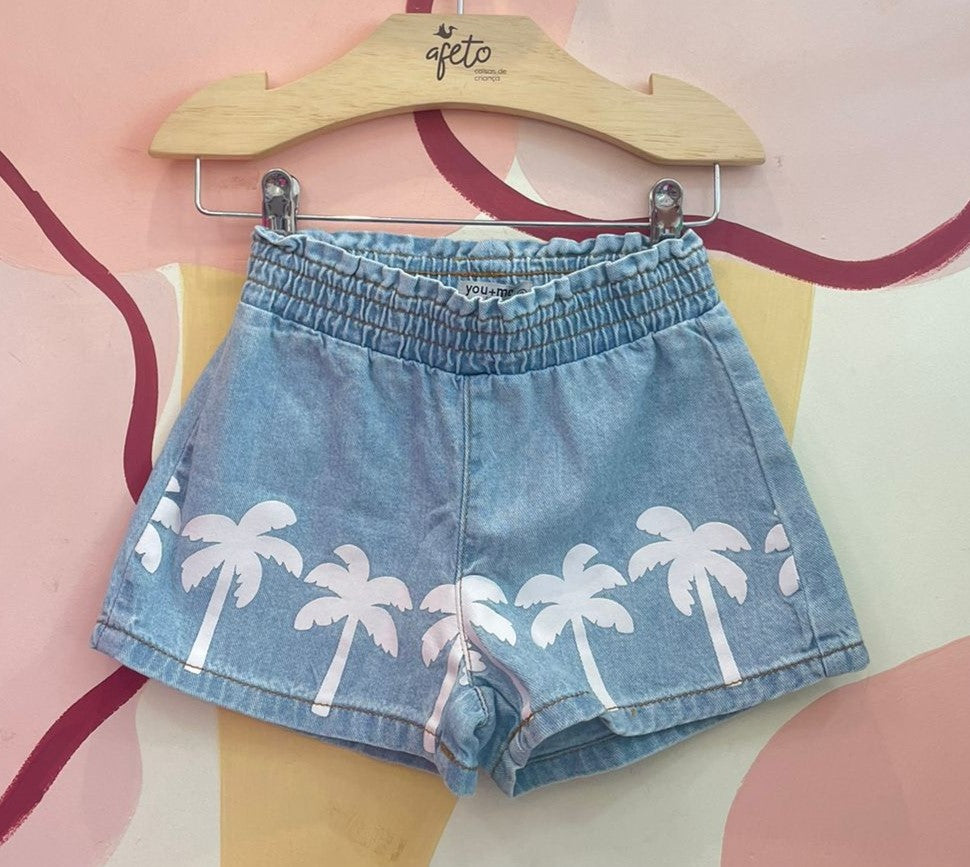 Shorts Menina You+Me Coqueiros Jeans