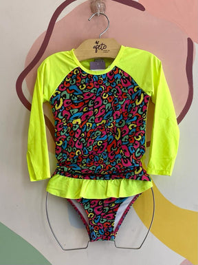 Biquini Manga Longa Bograntex Infantil menina Blusa Animal Print