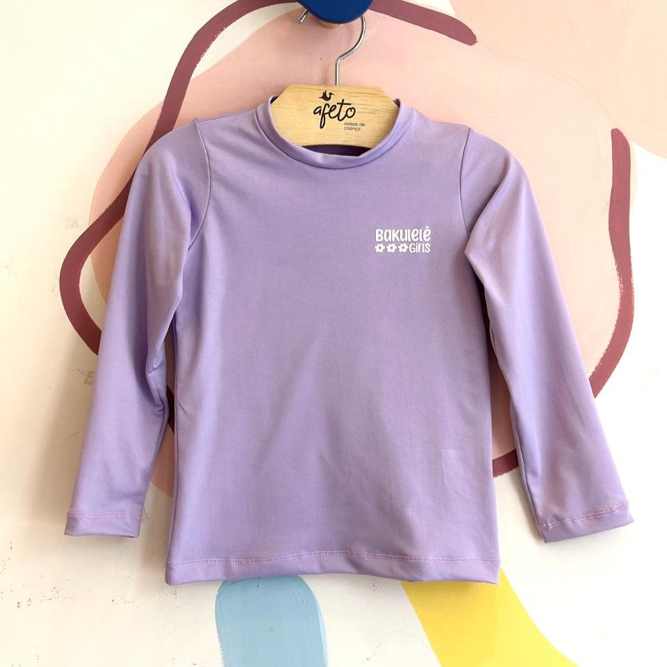 Blusa manga longa menina Praia Llilas