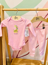 Conjunto Manga Longa Calça menina Body Ursinha Listras