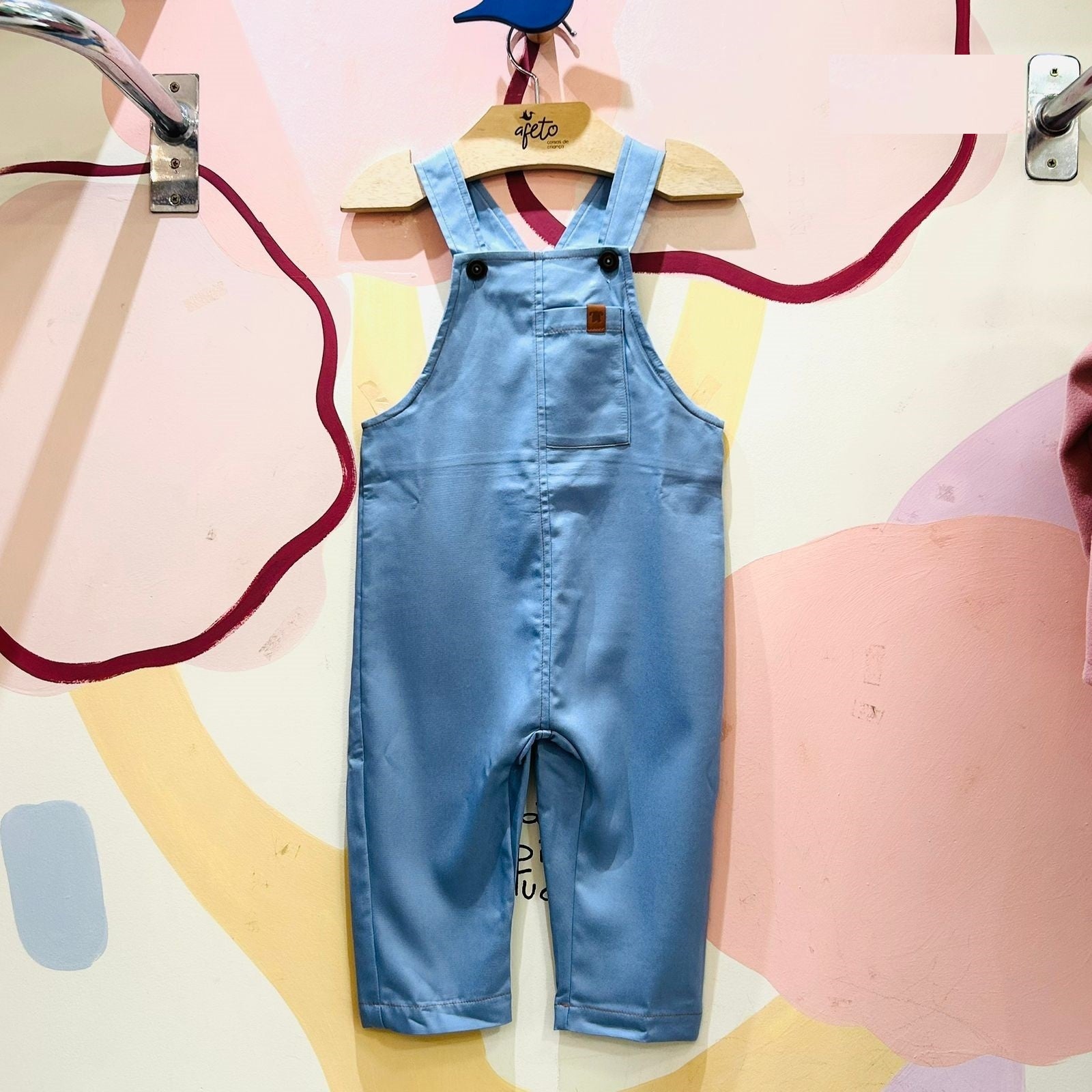 Macacão Jardineira Menino Inspira Jeans Pingo Lele