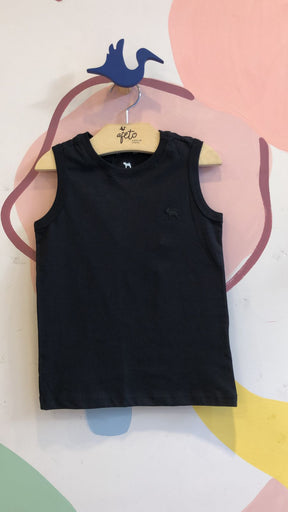 Camiseta Regata Menino Charpey Lisa Preta