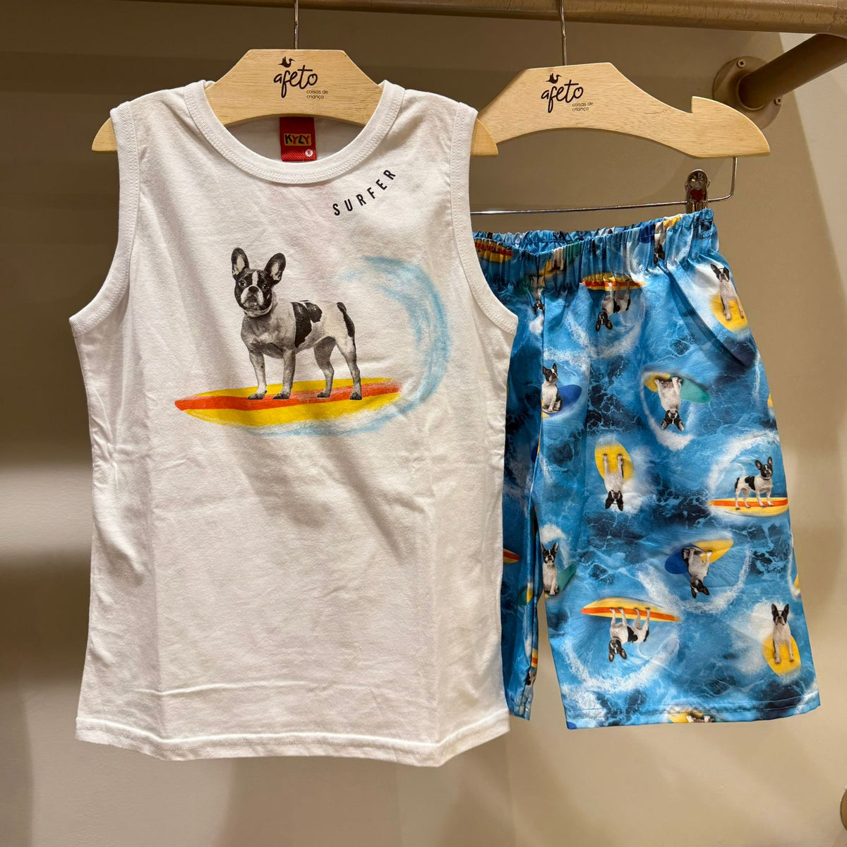 Conjunto Regata Bermuda menino Tactel Surf