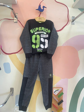 Conjunto Manga Longa Calça menino Superior