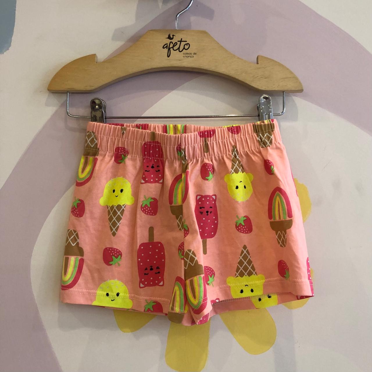 Shorts menina infantil Diversos Tam 4