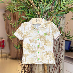 Camisa Manga Curta Fakini Infantil menino Coqueiros Neon