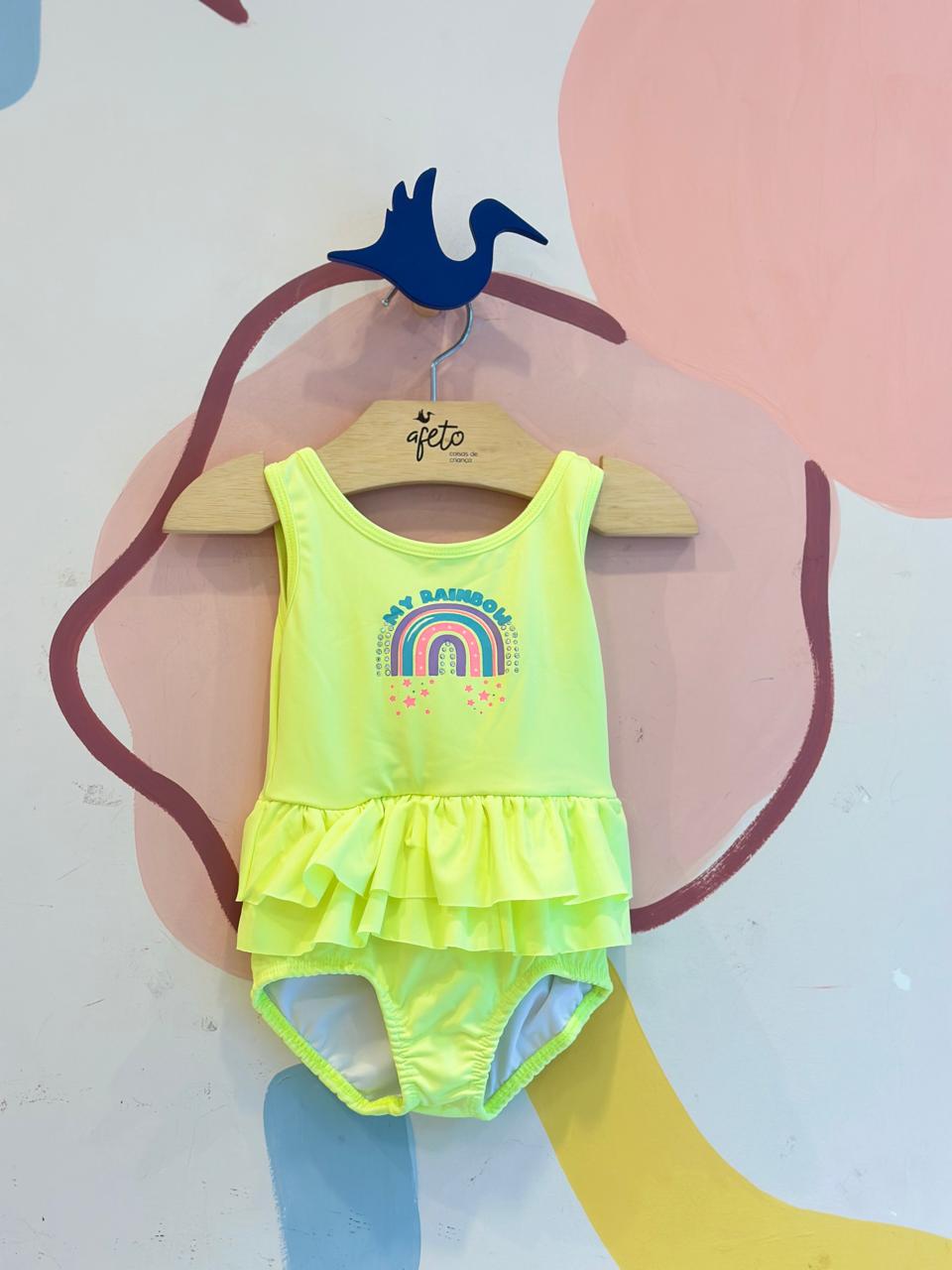 Maio menina Arco Iris Babado Coral