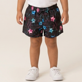 Shorts menina infantil Boca Grande em tactel Estrelas