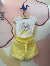 Conjunto Manga Curta Shorts Boca Grande Infantil menina Cachorrinha
