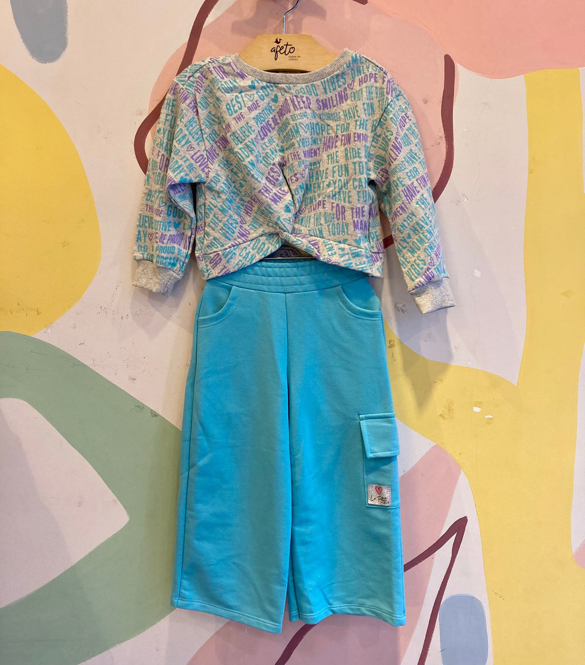 Conjunto Manga Longa Calça menina infantil Le Petit