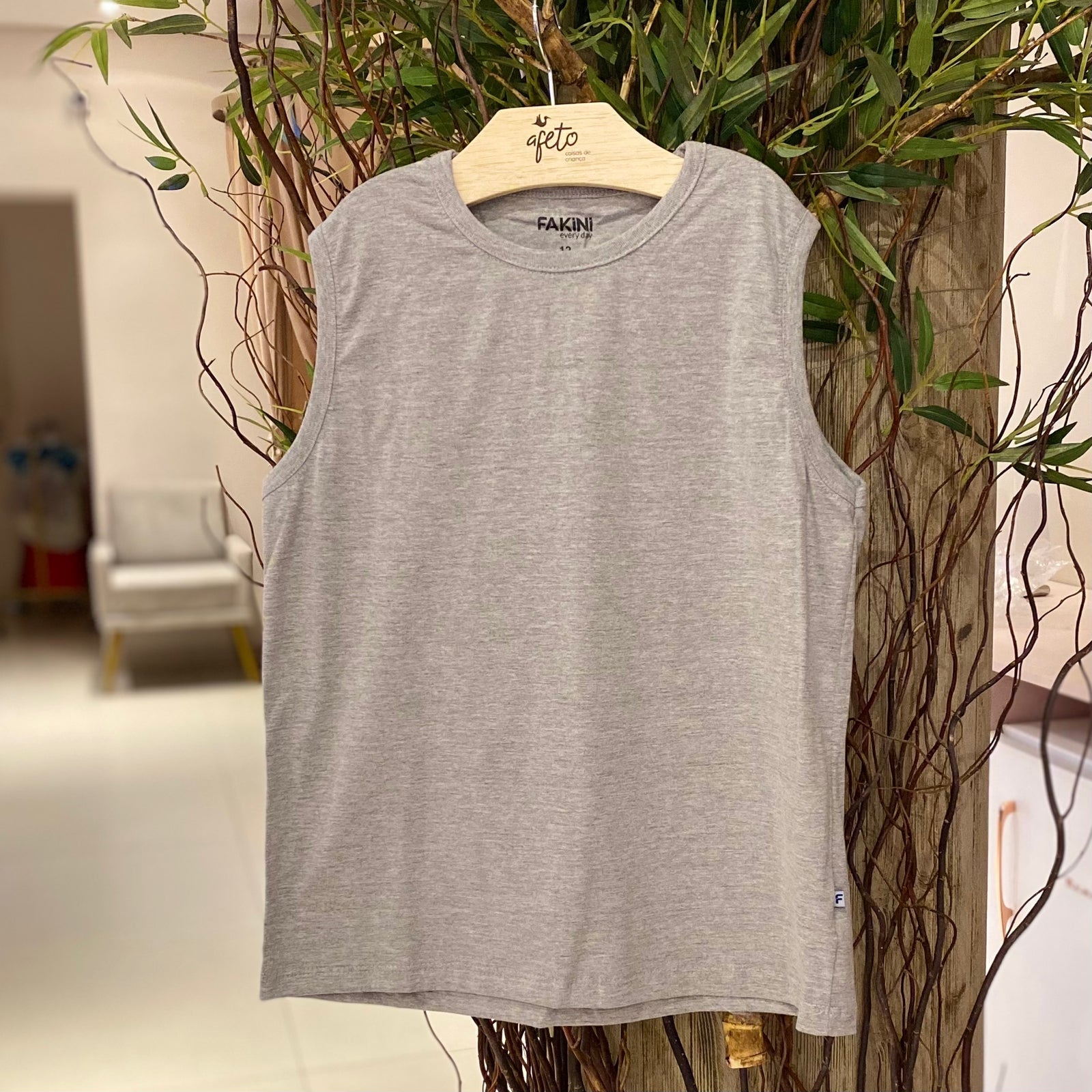 Camiseta Regata Fakini Infantil Menino Basica