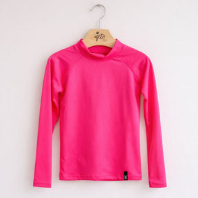 Blusa Praia Marujos & Sereias manga longa Liso com Protecao Rosa