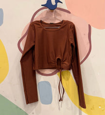 Blusa Manga Longa menina canelada It Girl