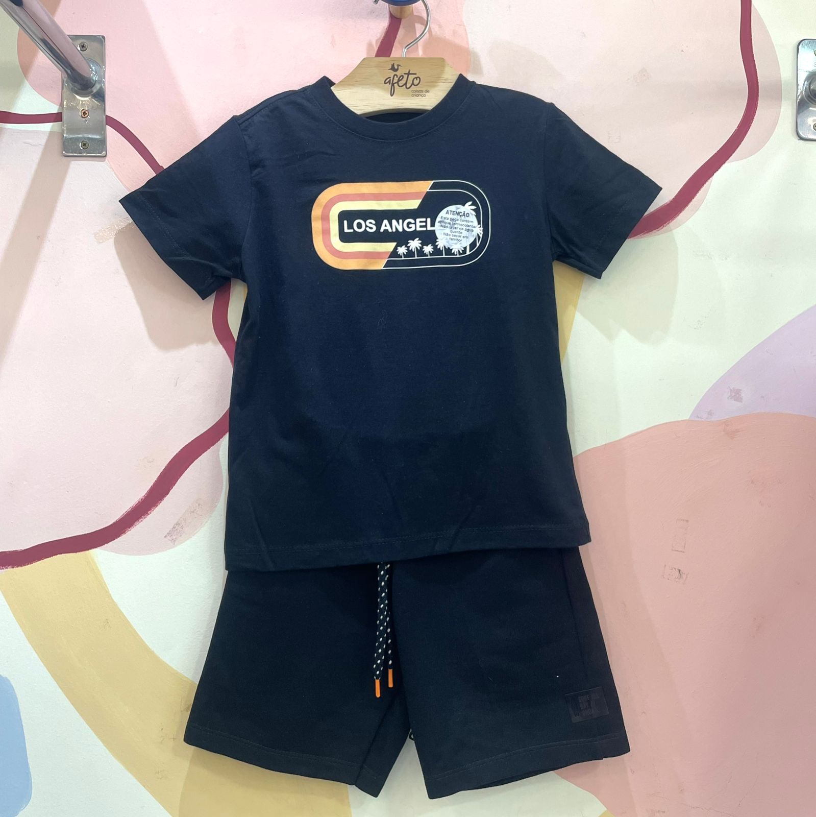 Conjunto Manga Curta Bermuda menino Los Angeles
