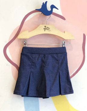 Saia menina Bengaline Colegial Preg Jeans