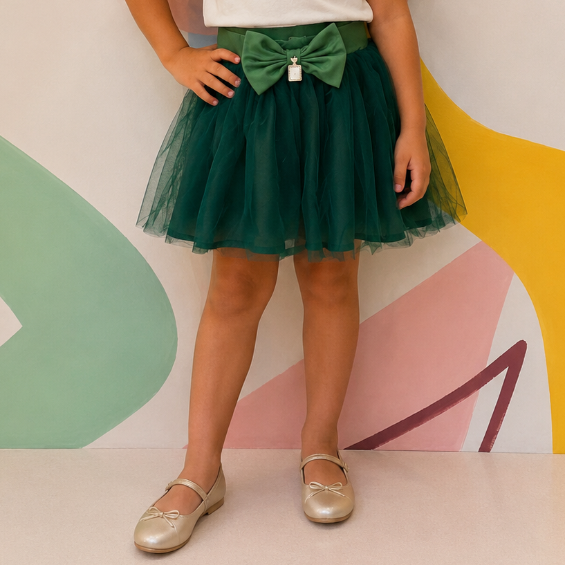 Saia Yoyo menina Tule Verde