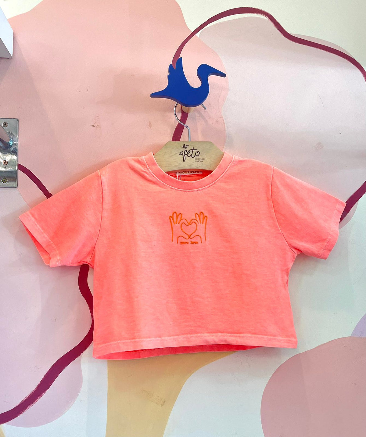 Blusa manga curta menina More Love