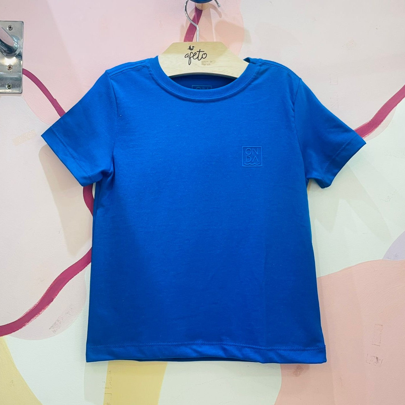 Camiseta manga curta Onda Kids Liso Azul