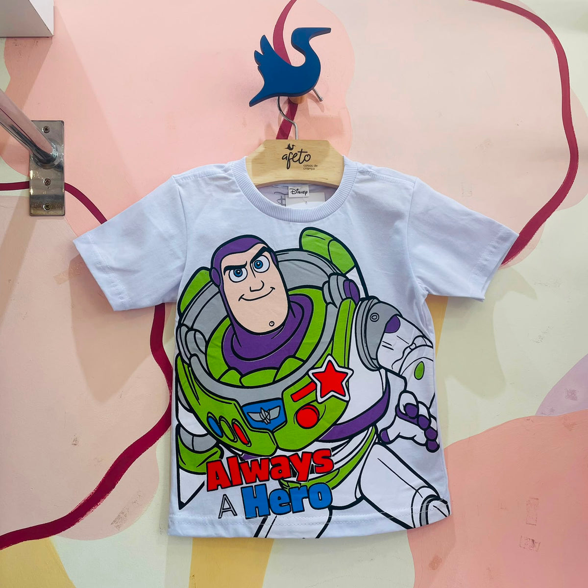Camiseta Infantil Menino Manga Toy Story Branco