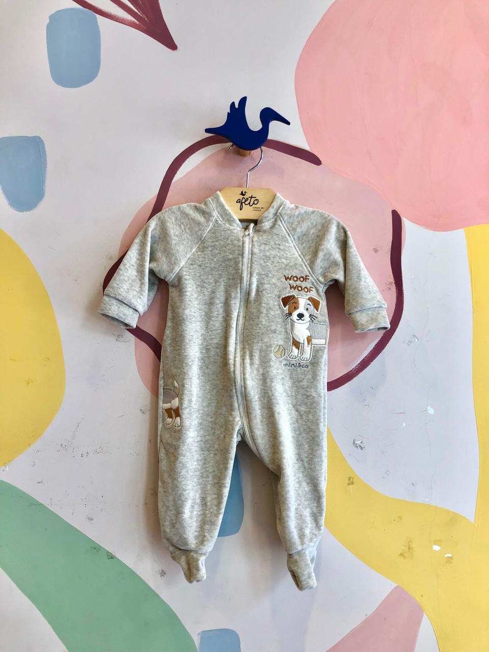 Macacao manga longa Mini & Co Unissex Cachorro Plush