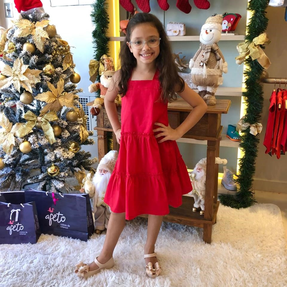 Vestido regata menina You+ME 3 Marias Vermelho