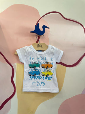 Blusa manga curta Serelepe kids menino bebê Carros