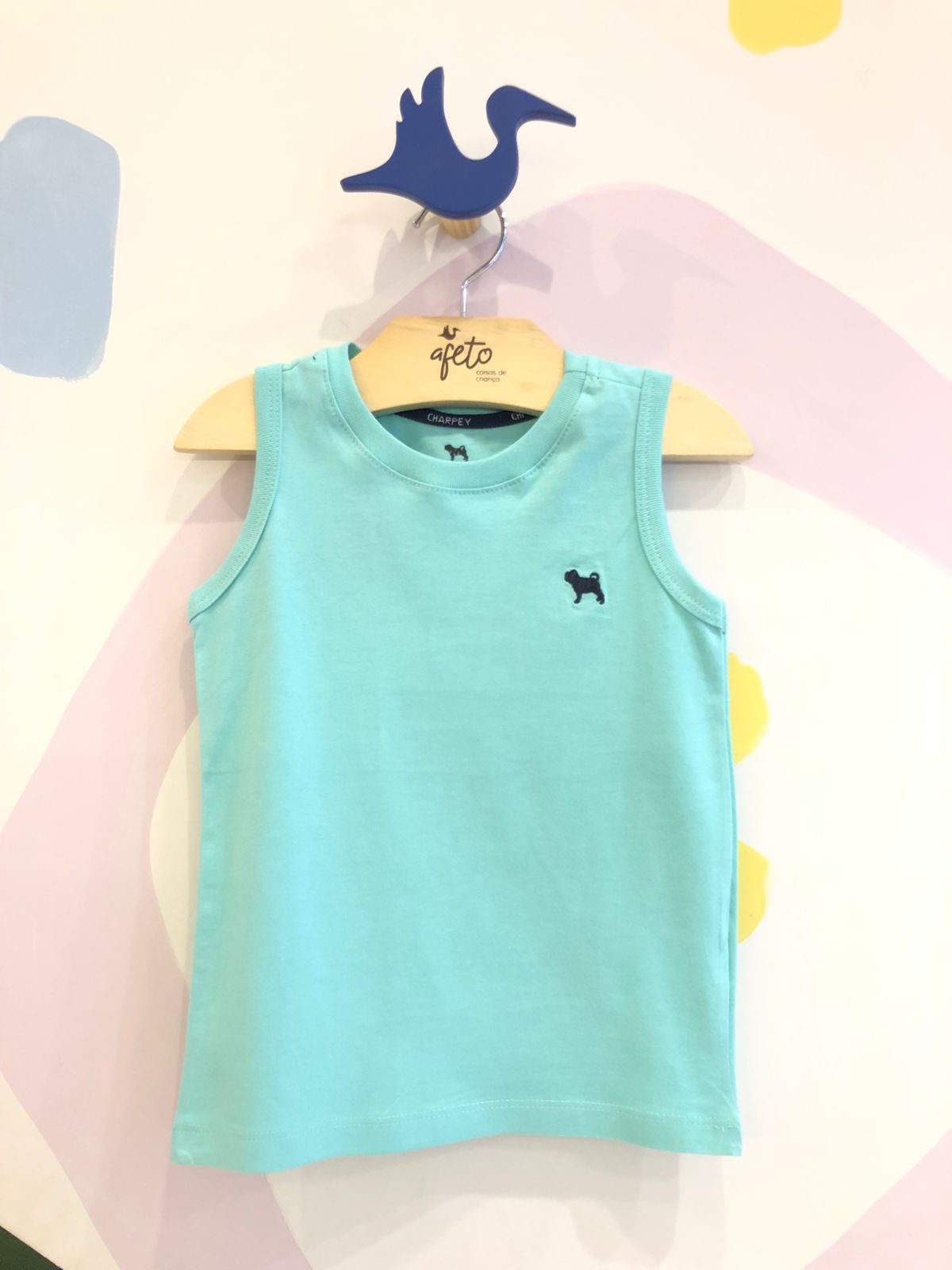 Camiseta Regata Menino Charpey Lisa Verde