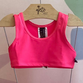 Blusa Regata Marujos & Sereias Menina Top Praia Ginastica Rosa