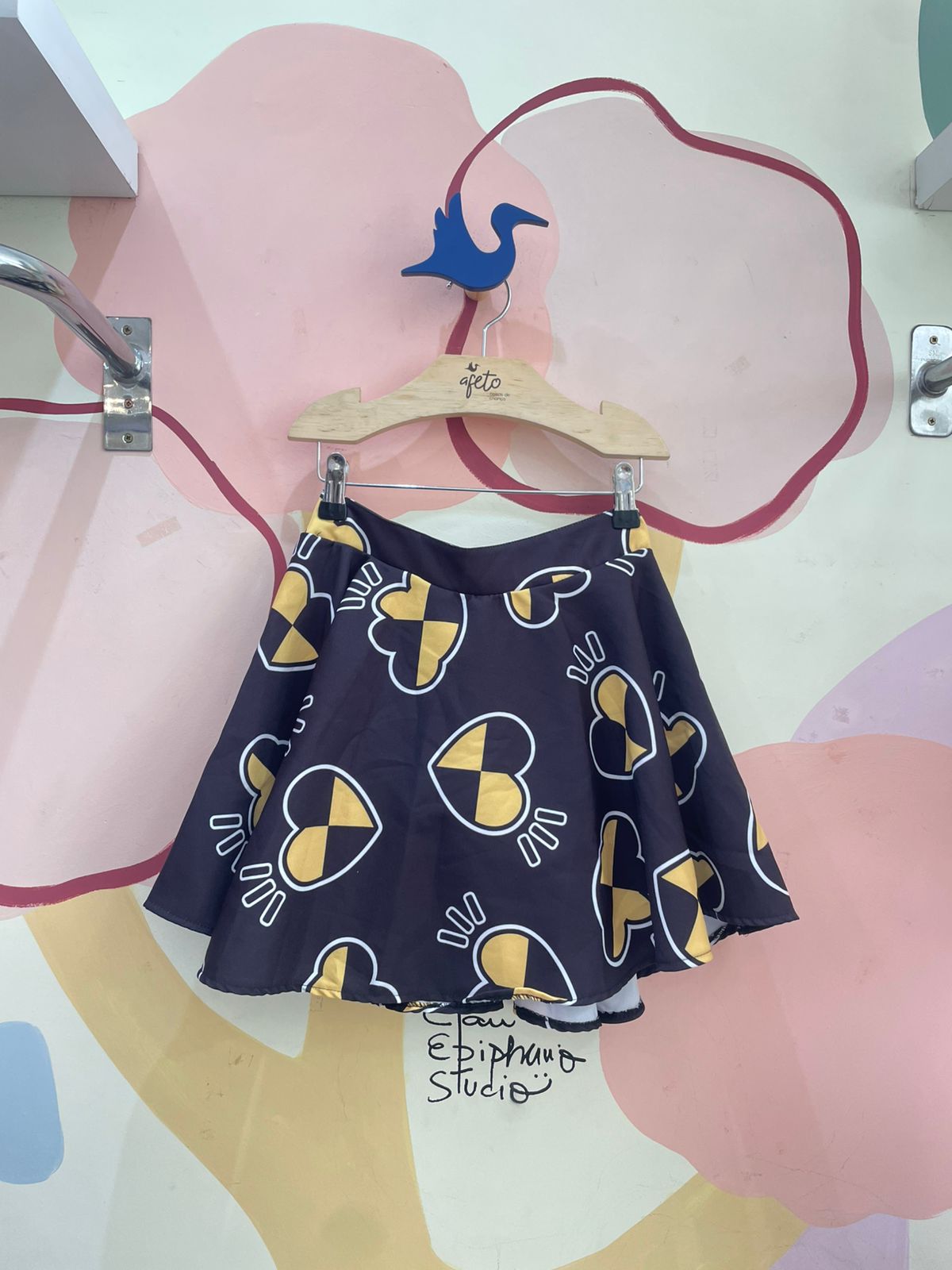 Saia menina Flores Coracao  Lilica