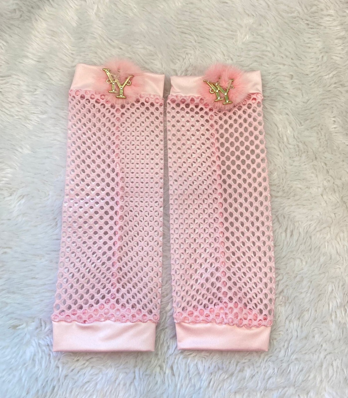 Polaina Telina Infantil Menina Arrastão Yoyo Rosa
