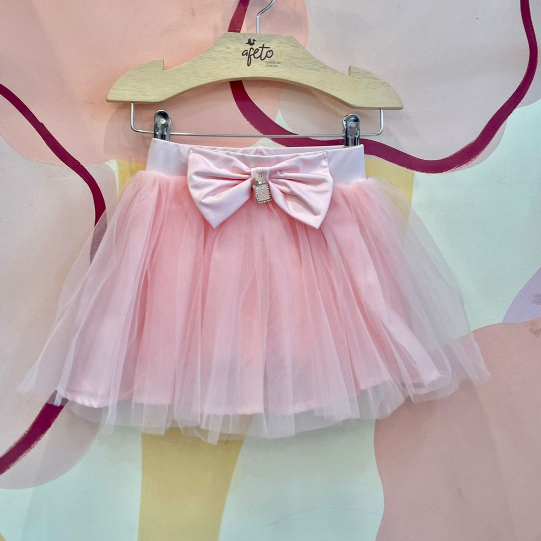 Saia Yoyo menina Tule Rosa
