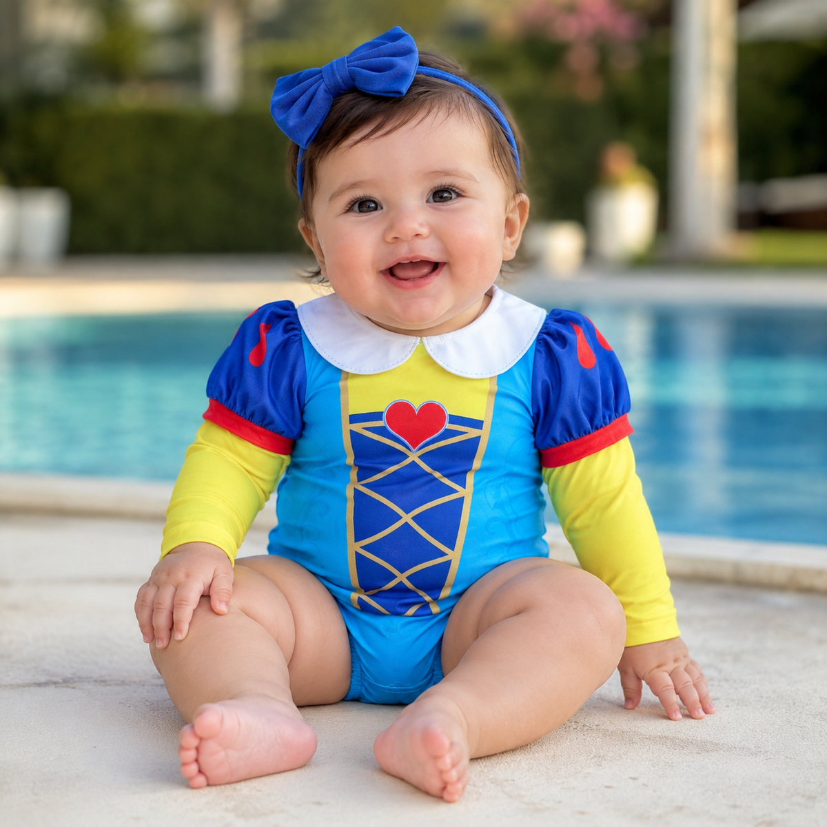 Biquini manga longa menina Branca de Neve