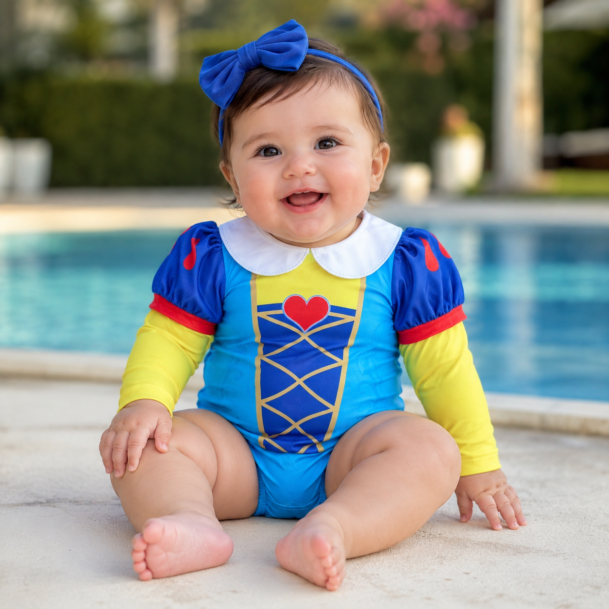 Biquini manga longa menina Branca de Neve